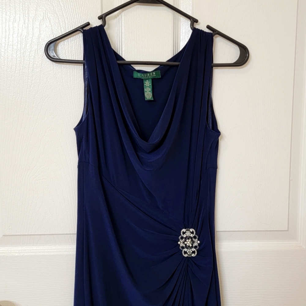 Ralph Lauren Navy Evening Dress